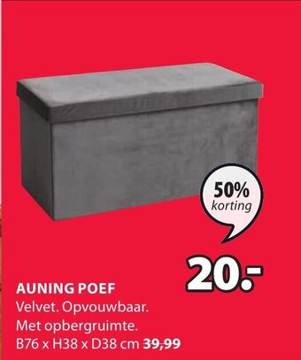 Jysk Auning poef aanbieding