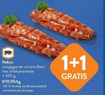 OKay Noblys voorgegaarde varkensribben met whiskymarinade aanbieding
