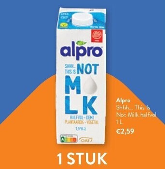 OKay Alpro shhh... this is not milk halfvol 1 l aanbieding