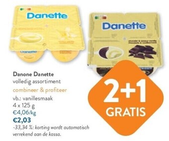 Danone danette volledig assortiment