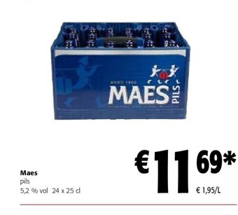 Colruyt Maes pils 5,2 % vol 24 x 25 cl aanbieding