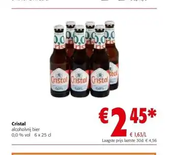 Colruyt Cristal bière sans alcool 0,0 % vol 6 x 25 cl aanbieding