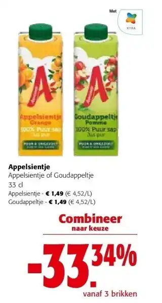 Colruyt Appelsientje appelsientje of goudappeltje 33 cl aanbieding