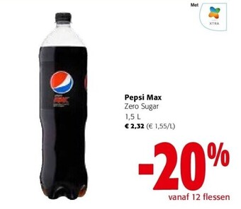 Colruyt Pepsi max zero sugar 1,5 l aanbieding