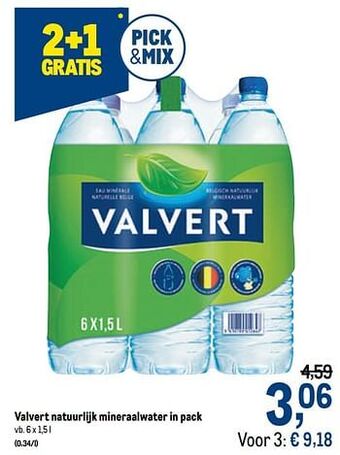 Valvert natuurlijk mineraalwater