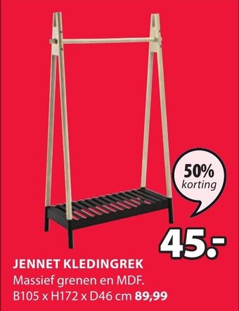 Jysk Jennet kledingrek aanbieding