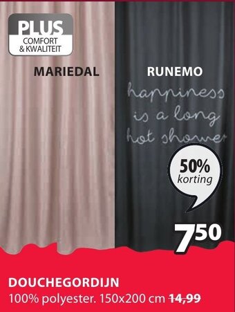 Jysk Douchegordijn aanbieding