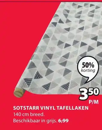 Jysk Sotstar vinyl tafellaken 140cm aanbieding