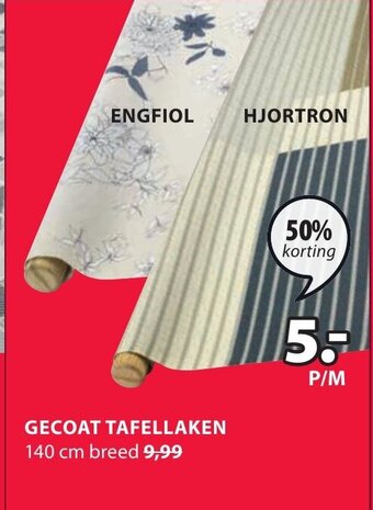 Jysk Gecoat tafellaken aanbieding