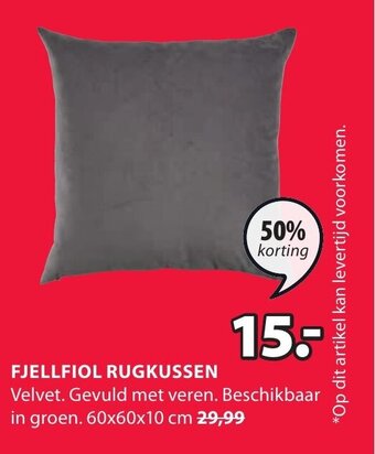 Jysk Fjellfiol rugkussen aanbieding