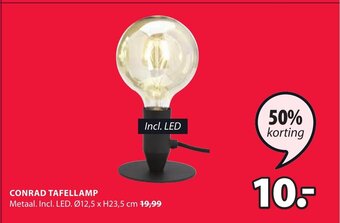 Jysk Conrad tafellamp aanbieding