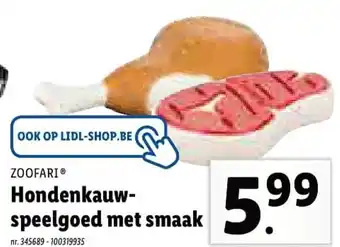 Lidl Zoofari Hondenkauw-speelgoed met smaak aanbieding