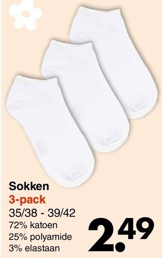 Wibra Sokken 3-pack aanbieding