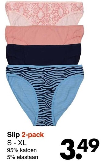 Wibra Slip 2-pack s - xl aanbieding