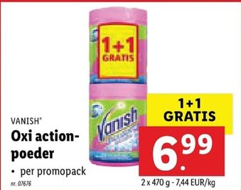 Lidl Vanish Oxi action-poeder aanbieding