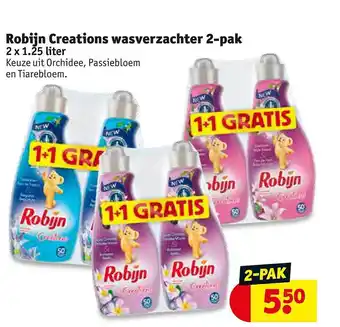 Kruidvat Robijn creations wasverzachter 2 oak 1,25liter aanbieding
