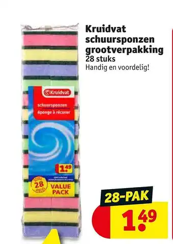 Kruidvat schuursponzen grootverpakking