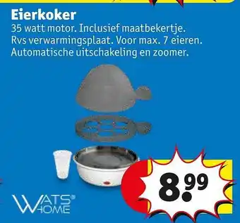 Kruidvat Watshome eierkoker aanbieding