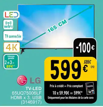 Cora LG TV-LED 65UQ75006LF aanbieding