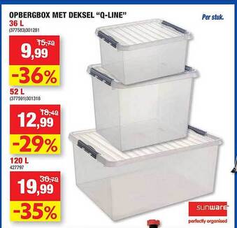 Hubo Opbergbox met deksel aanbieding