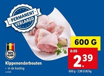 Lidl Kippenonderbouten 600g aanbieding