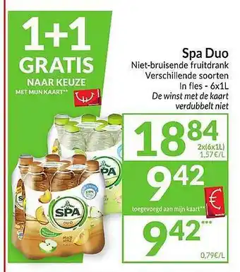 Intermarché Spa Duo niet-bruisende fruitdrank aanbieding