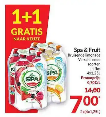 Intermarché Spa & fruit bruisende limonade aanbieding
