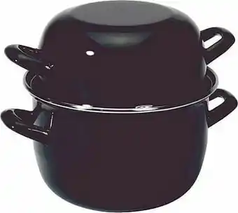 Makro Cosy & Trendy Mosselpot met schaaldeksel zwart 18 cm aanbieding