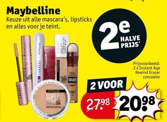 Kruidvat Maybelline 2 x instant age rewind eraser concealer aanbieding