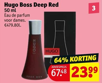 Kruidvat Hugo boss deep red 50ml aanbieding