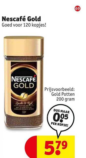 Kruidvat Nescafe gold 200gram aanbieding