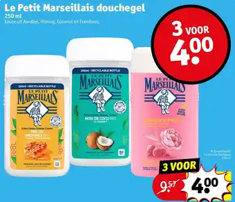 Kruidvat Le ptit marseillais 3 x douche framboos 250ml aanbieding