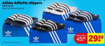 Kruidvat Adidas adilette slippers 38 t/m 46 aanbieding