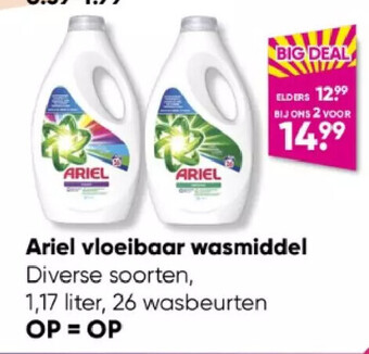 Big Bazar Ariel vloeibaar wasmiddel aanbieding