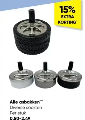 Big Bazar Alle asbakken aanbieding