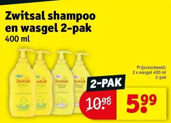 Kruidvat Zwitsal 2 x wasgel 400ml 2-pak aanbieding