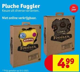 Kruidvat Pluche fuggler aanbieding