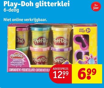 Kruidvat Play-doh glitterklei 6-delig aanbieding