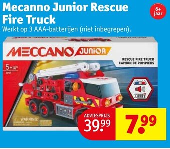 Kruidvat Mecanno junior rescue fire truck aanbieding