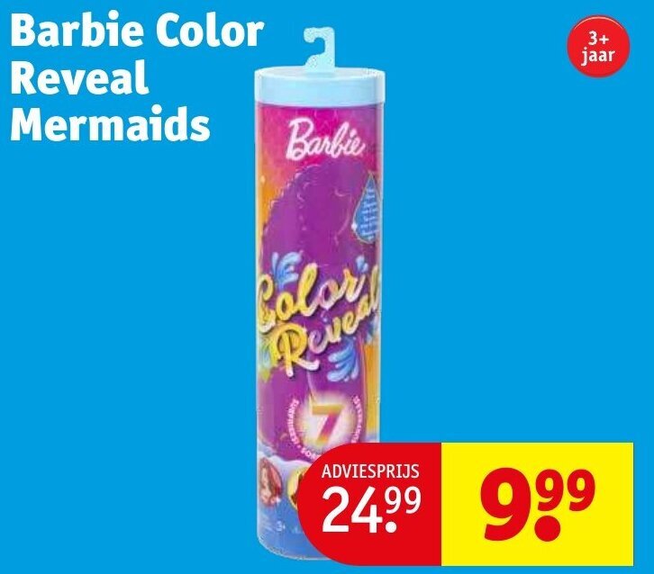 Barbie color reveal mermaids promotie bij Kruidvat