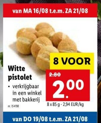 Lidl Witte Pistolet 8 x 85 g aanbieding