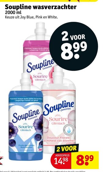 Kruidvat Soupline wasverzachter 2000ml aanbieding