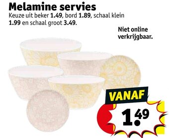 Kruidvat Melamine servies aanbieding