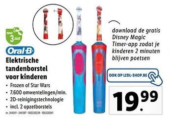 Lidl Elektrische tandenborstel voor kinderen aanbieding