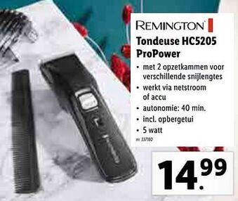 Lidl Remington tondeuse hc5205 propower aanbieding