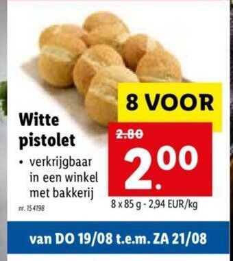 Lidl Witte Pistolet per kg aanbieding