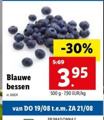 Lidl Blauwe Bessen 500 g aanbieding