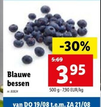 Lidl Blauwe Bessen per kg aanbieding