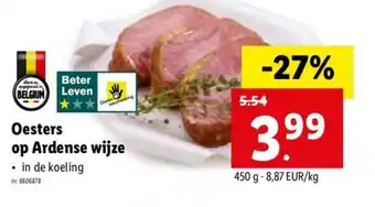 Lidl Oesters Op Ardense Wijze 450 g aanbieding