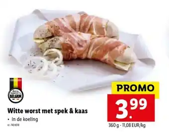 Lidl Witte Worst Met Spek & Kaas per kg aanbieding